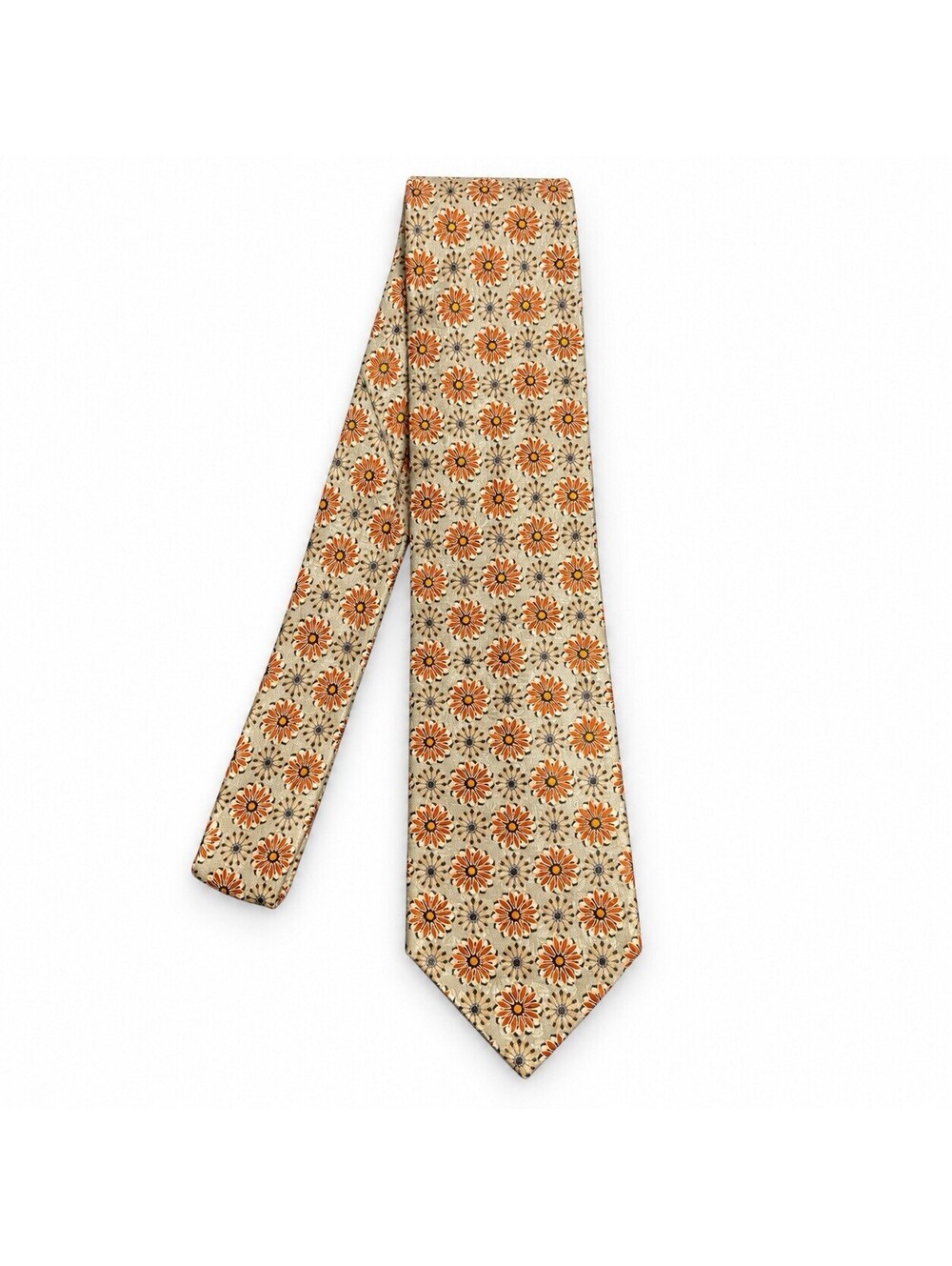 Ermenegildo Zegna Men's Silk Tie Floral Multicolor Designer